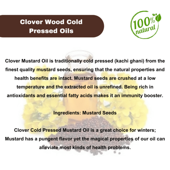 CLOVER Mustard Oil – Cold Pressed - Image 2