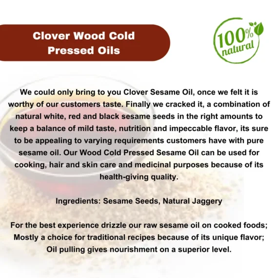 features of cold pressed sesame oil