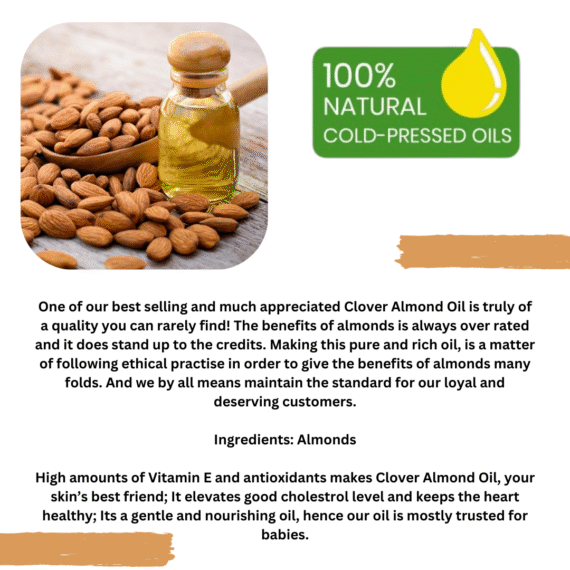CLOVER Almond Oil - Cold Pressed - Image 2